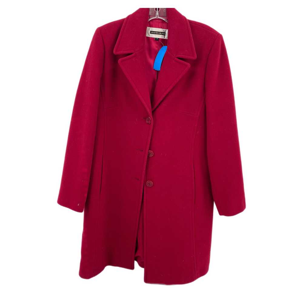 Kristen Blake Red 100% Wool Trench Coat | Classic Style, Size 8